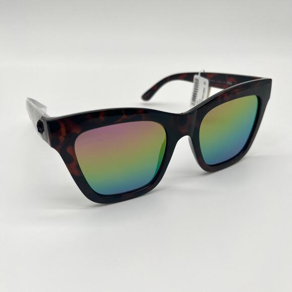 KURT GEIGER NWT Sunglasses, Cat Eye 53mm, Havana Crystal Purple / Rainbow - Picture 9 of 16